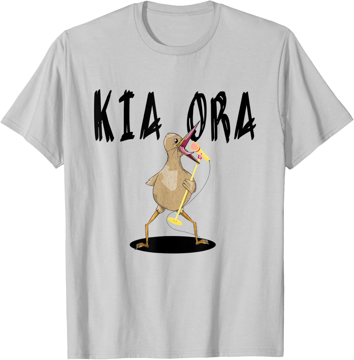 Kiwi KIA ORA Maori Greeting New Zealand T-Shirt - T-Shirt | Ash
