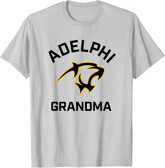Adelphi University Panthers Arched Grandma T-Shirt - T-Shirt | Ash