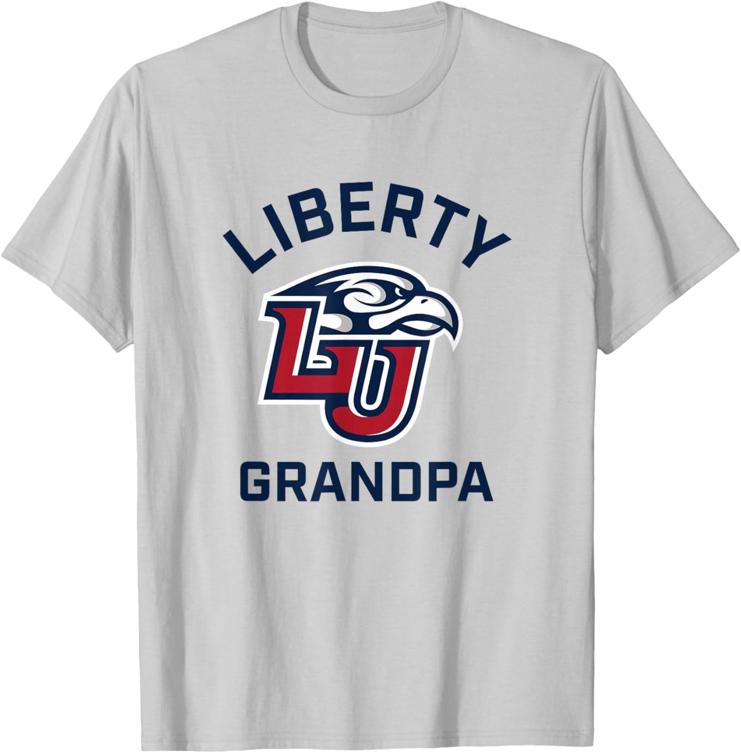 Liberty University Flames Arched Grandpa T-Shirt - T-Shirt | Ash