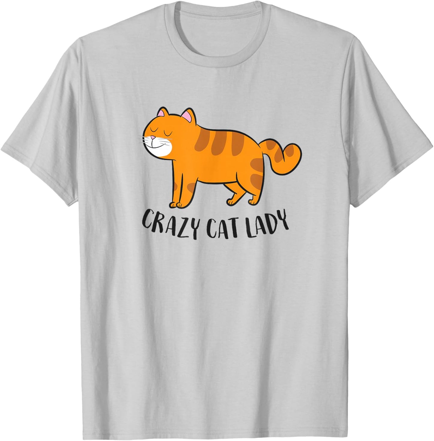 Funny Cat Girl Crazy Cat Lady Funny Women Cat Mom T-Shirt - T-Shirt | Ash