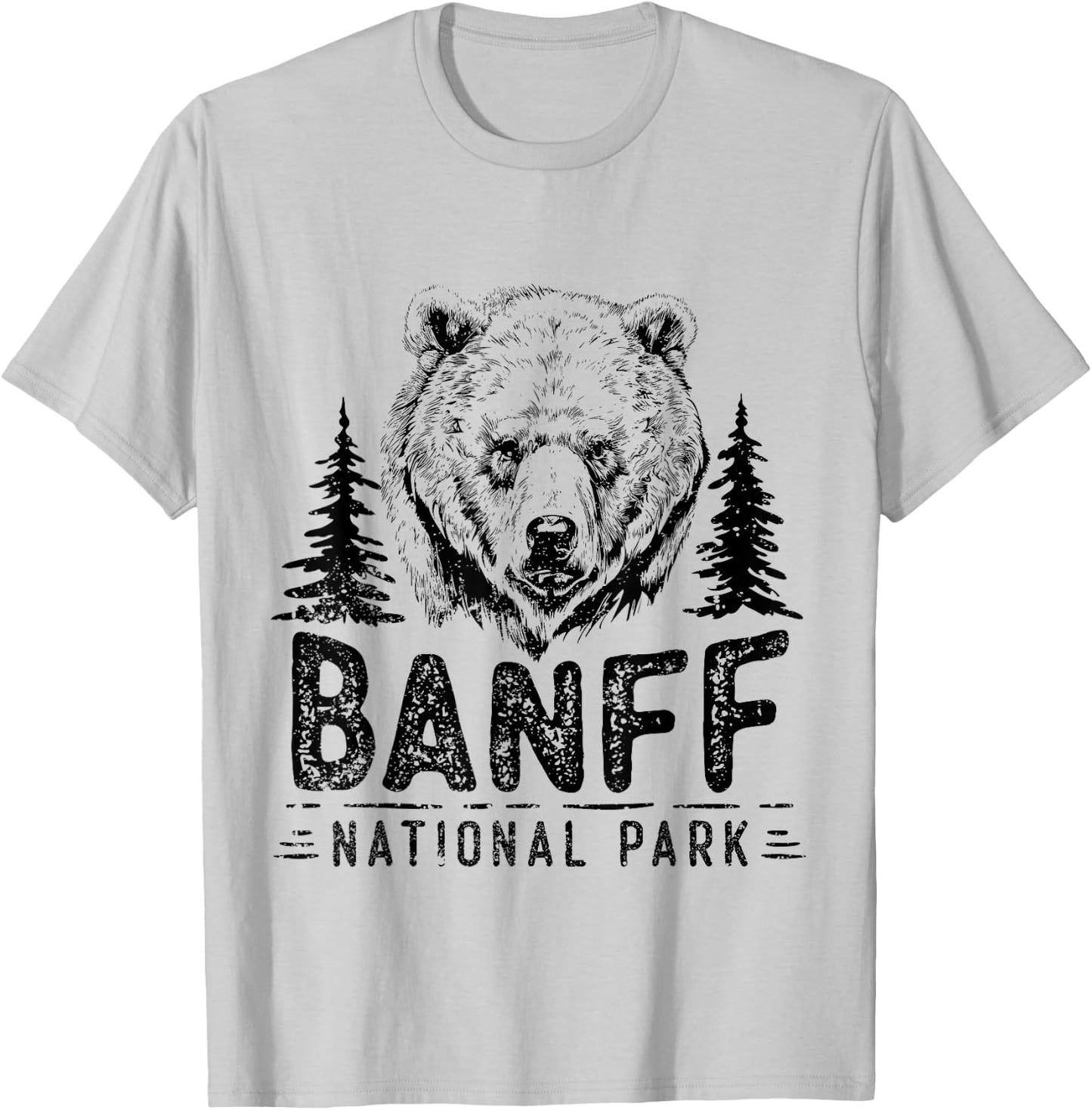 Banff National Park Alberta Lake Louise Bears Banff T-Shirt - T-Shirt | Ash