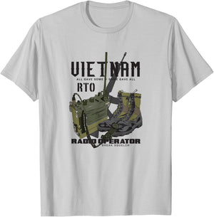 Vietnam Veteran Radio Operator T-Shirt - T-Shirt | Ash