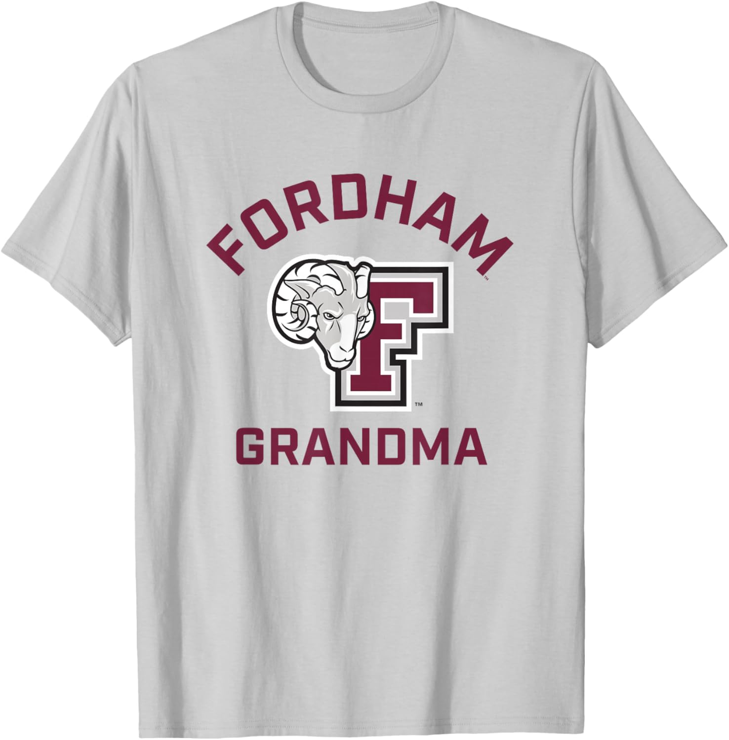 Fordham University Rams Arched Grandma T-Shirt - T-Shirt | Ash