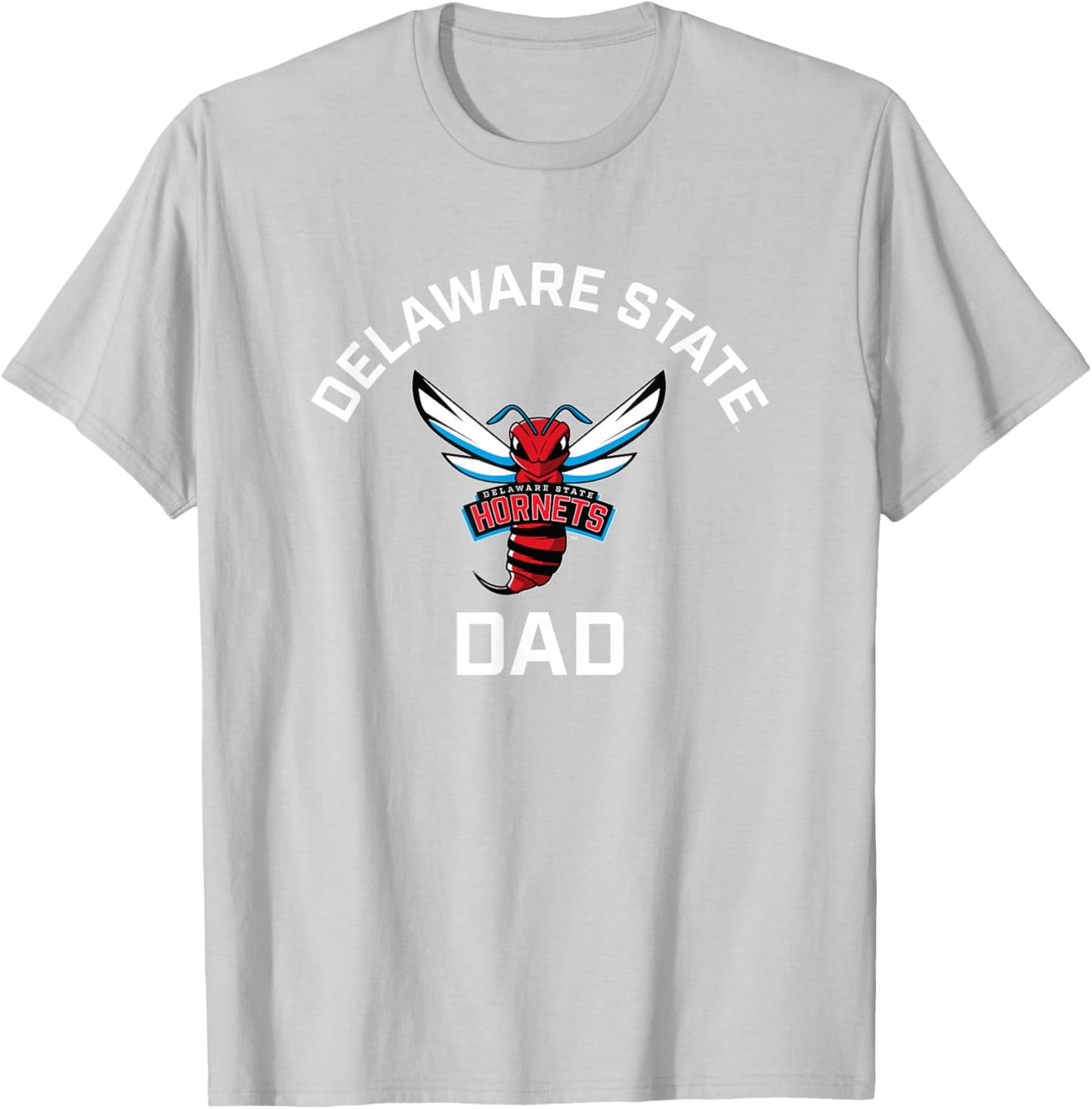 Delaware State University DSU Hornets Arched Dad T-Shirt - T-Shirt | Ash
