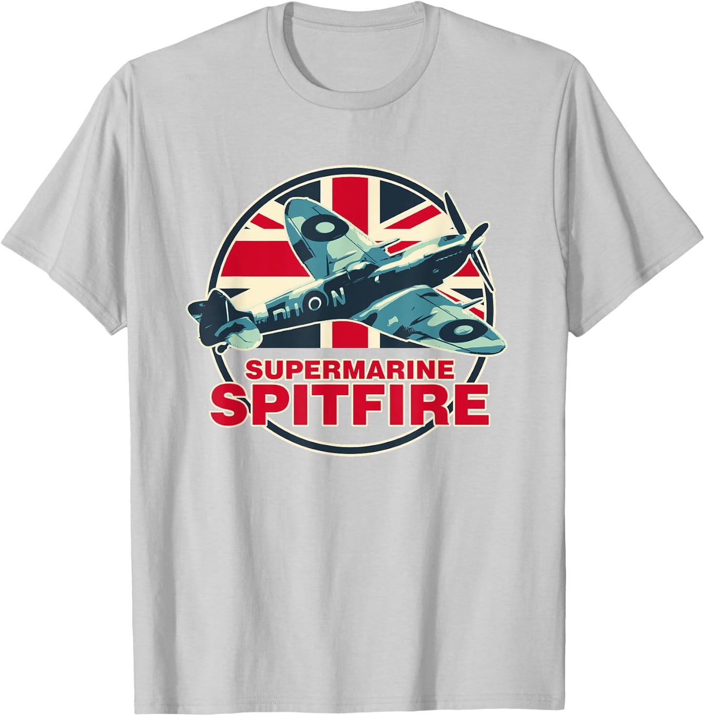 RAF Spitfire Aeroplane War Tarpaulin Aircraft WW2 Men Boys Kids T-Shirt - T-Shirt | Ash
