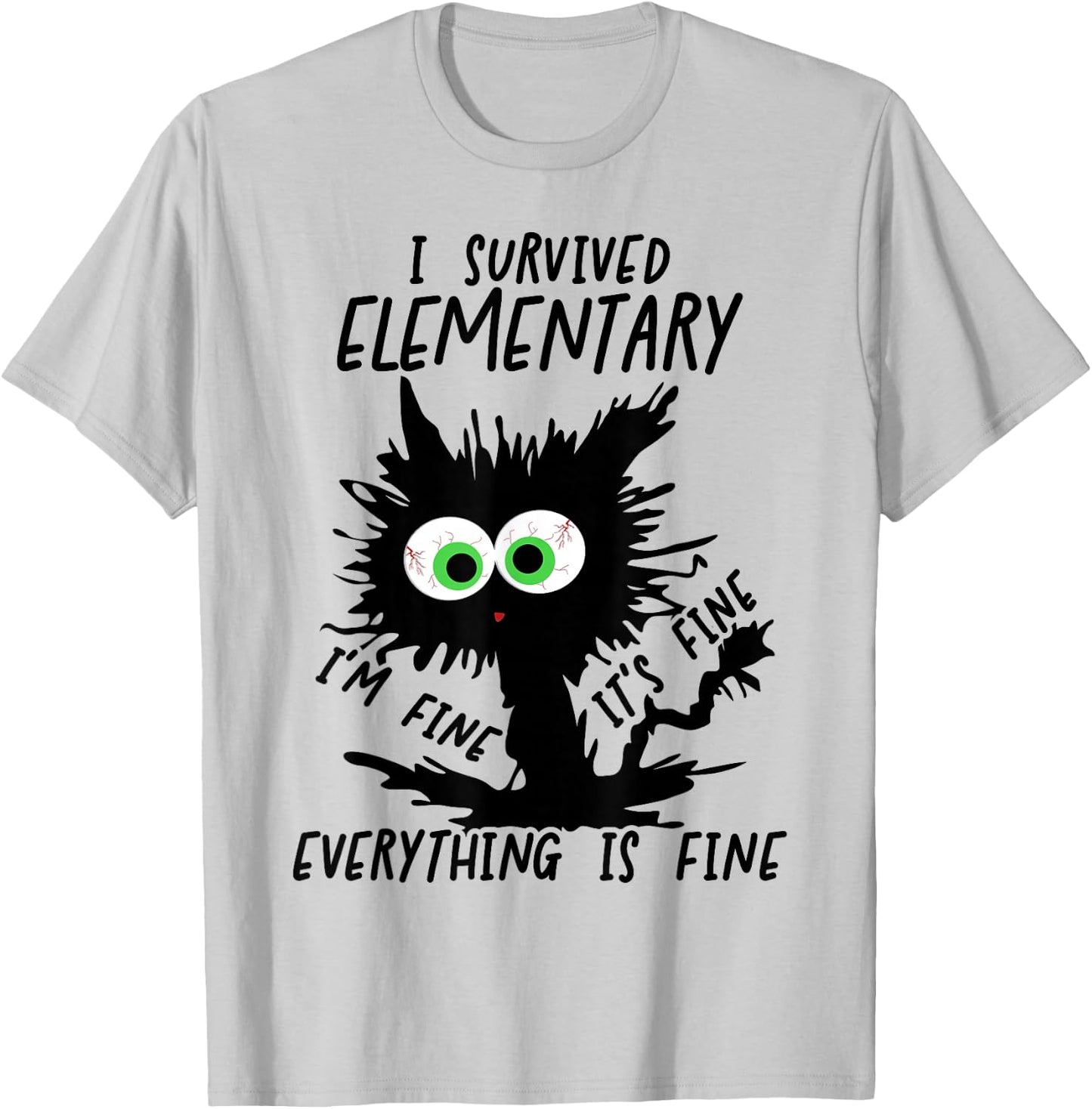 Funny Elementary Grad 2026 2027 I Survived Elementary T-Shirt - T-Shirt | Ash