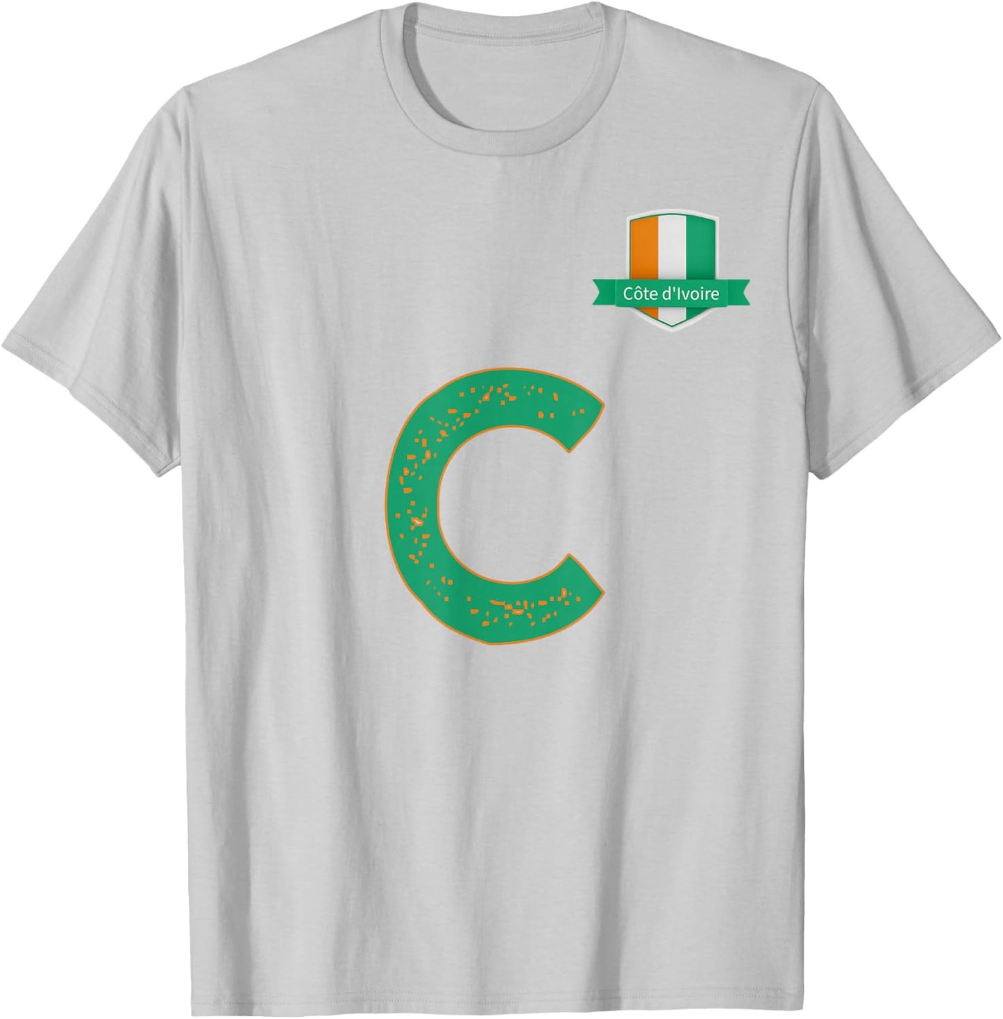 Team Flag Group apparel - C - Côte d'Ivoire Ivory Coast T-Shirt - T-Shirt | Ash