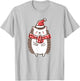 Cute Christmas Hedgehog Holiday T-Shirt - T-Shirt | Ash