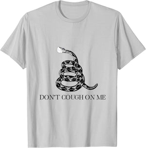 Gadsden Flag Facemask Snake Don't Cough on Me T-Shirt - T-Shirt | Ash