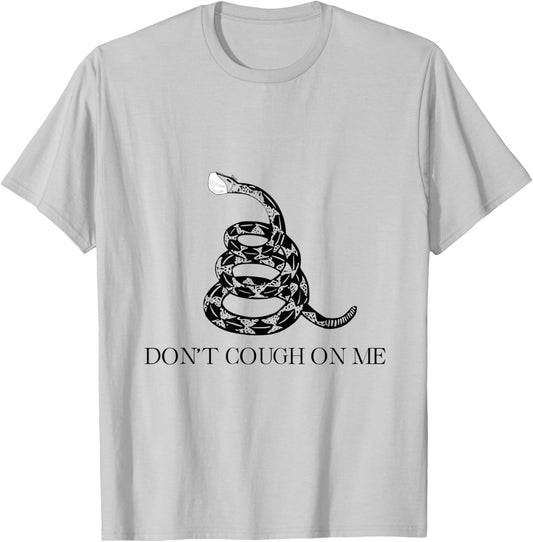 Gadsden Flag Facemask Snake Don't Cough on Me T-Shirt - T-Shirt | Ash