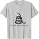 Gadsden Flag Facemask Snake Don't Cough on Me T-Shirt - T-Shirt | Ash