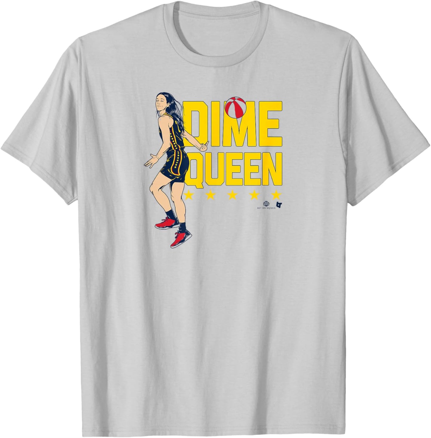 Caitlin Clark - Dime Queen - Indiana Basketball T-Shirt - T-Shirt | Ash