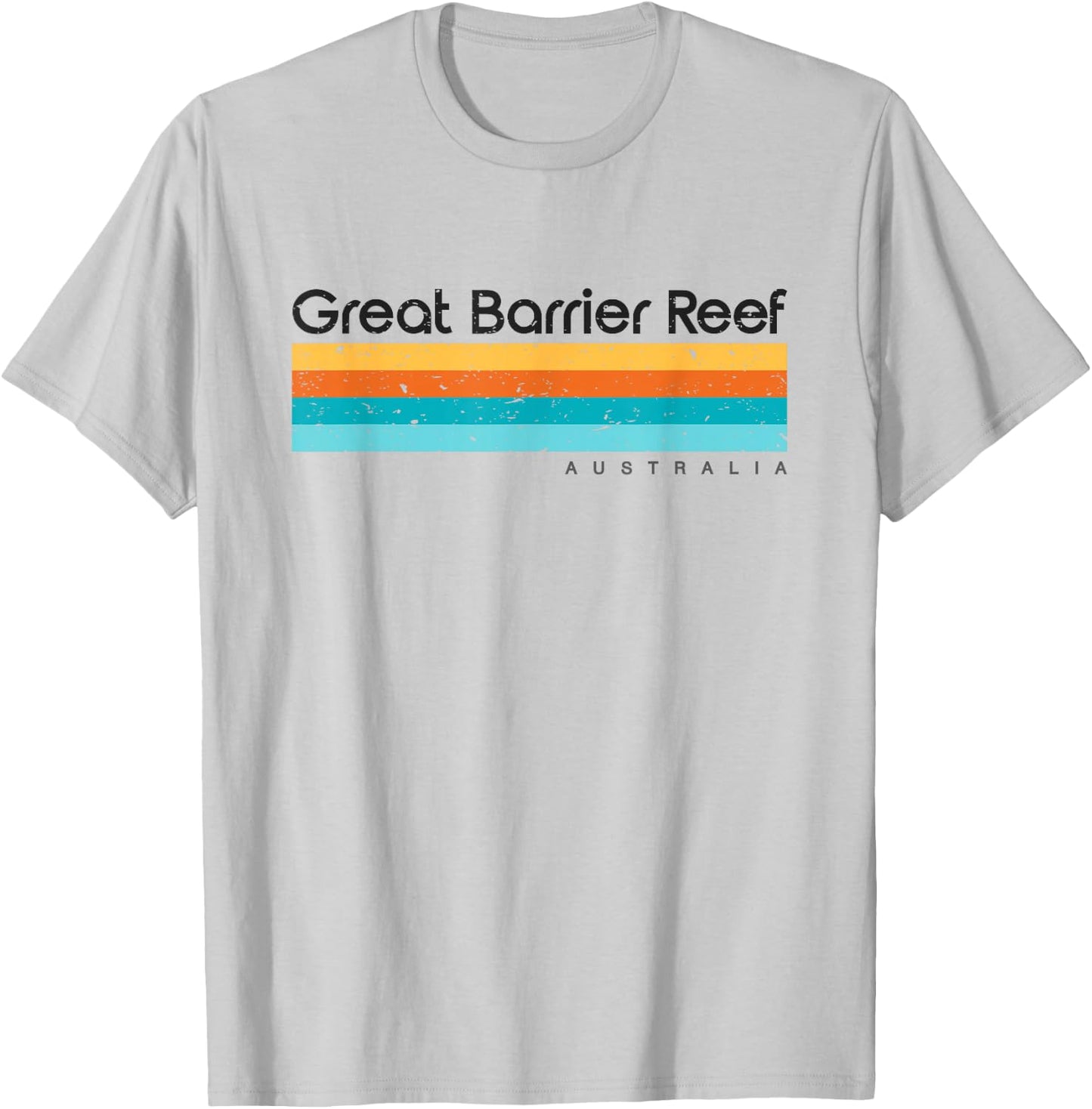 Vintage Great Barrier Reef Islands Australia Retro Design T-Shirt - T-Shirt | Ash