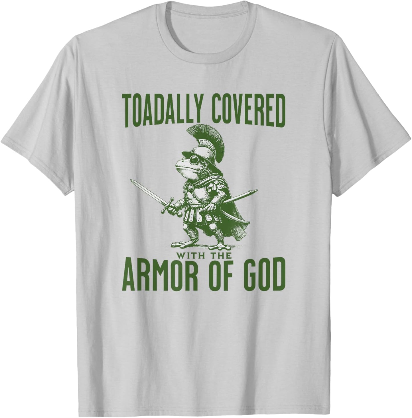 Funny Christian Meme Frog God Armor Bible Verse Jesus Trendy T-Shirt - T-Shirt | Ash