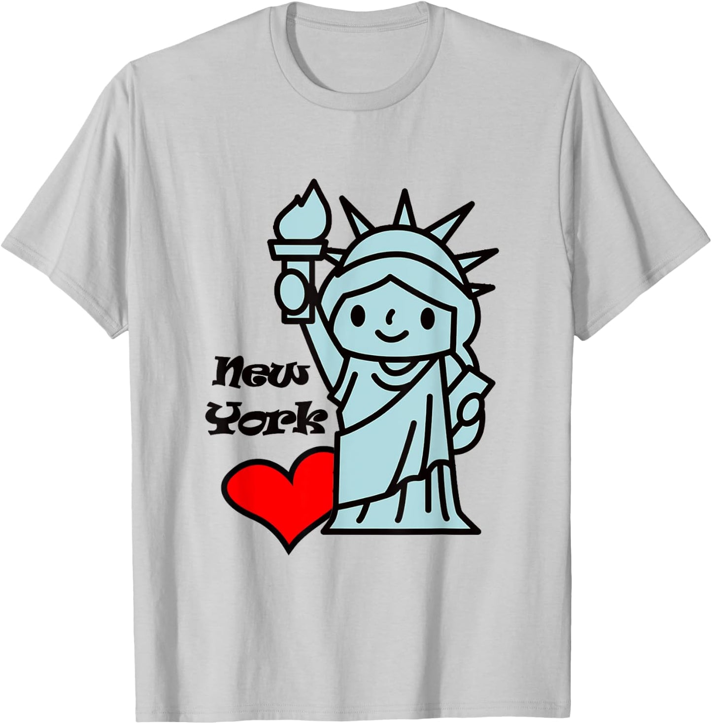 Statue Of Liberty I Love New York T-Shirt - T-Shirt | Ash