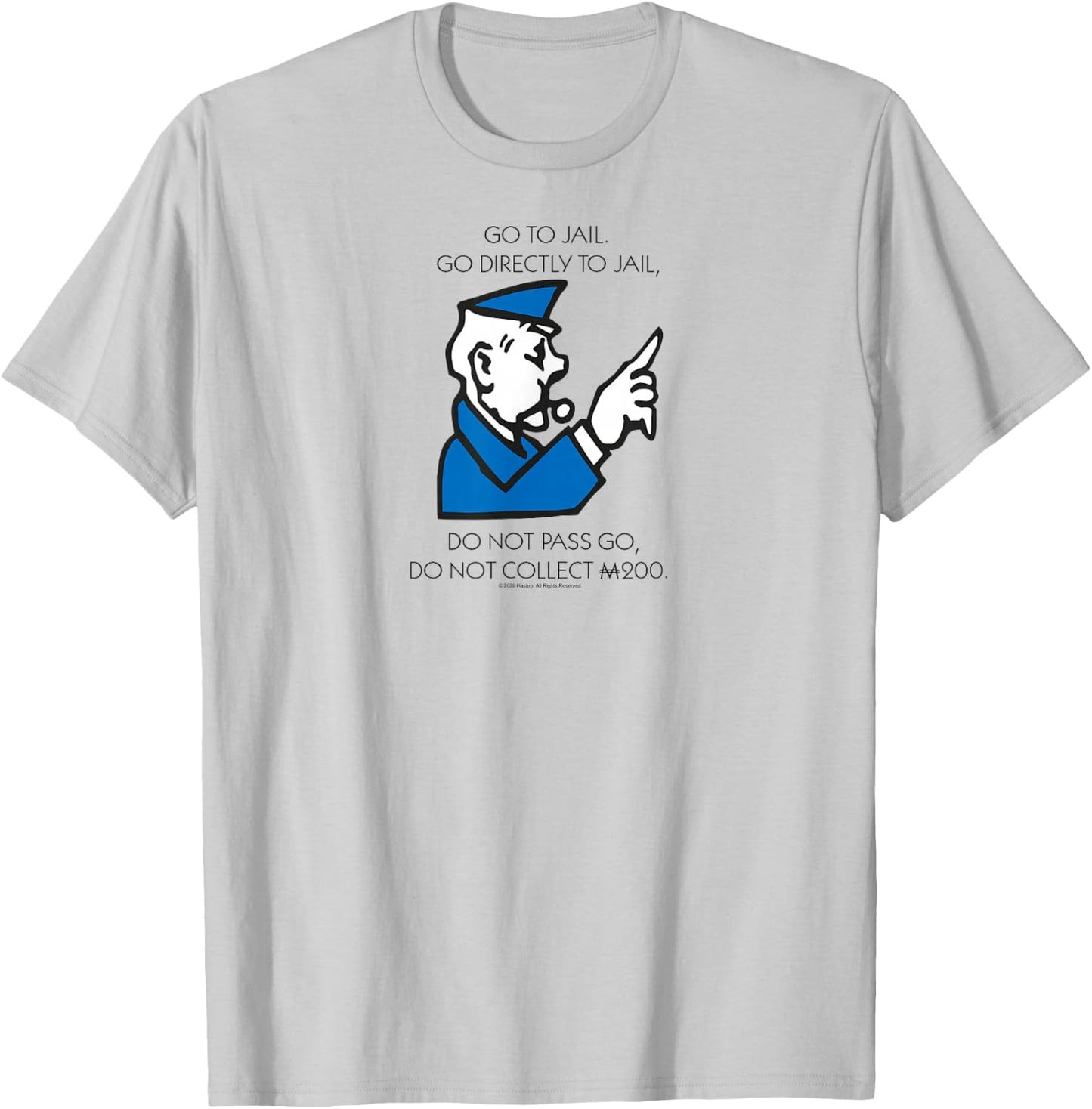 Monopoly Go Directly To Jail Game Board Vintage Logo T-Shirt - T-Shirt | Ash