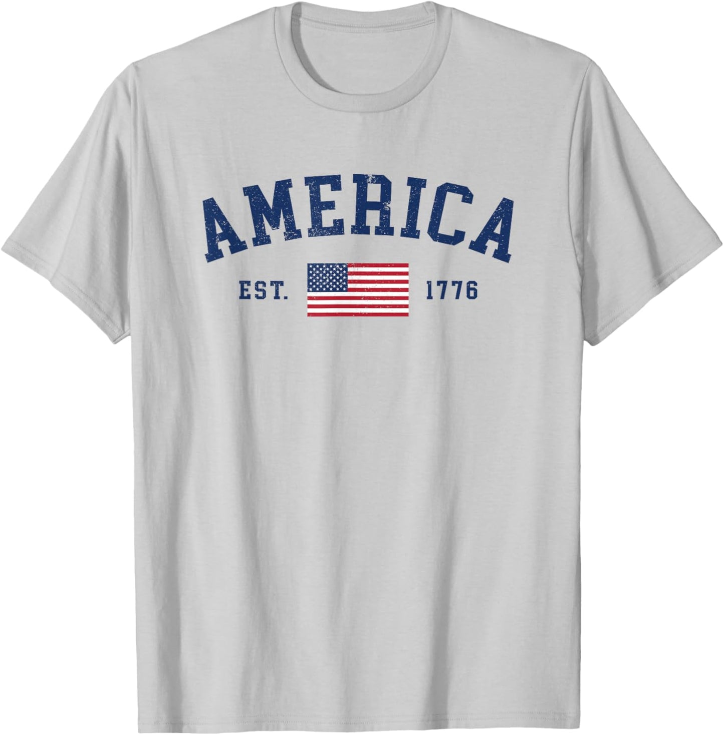 American Flag USA United States of America US 4th of July T-Shirt - T-Shirt | Ash