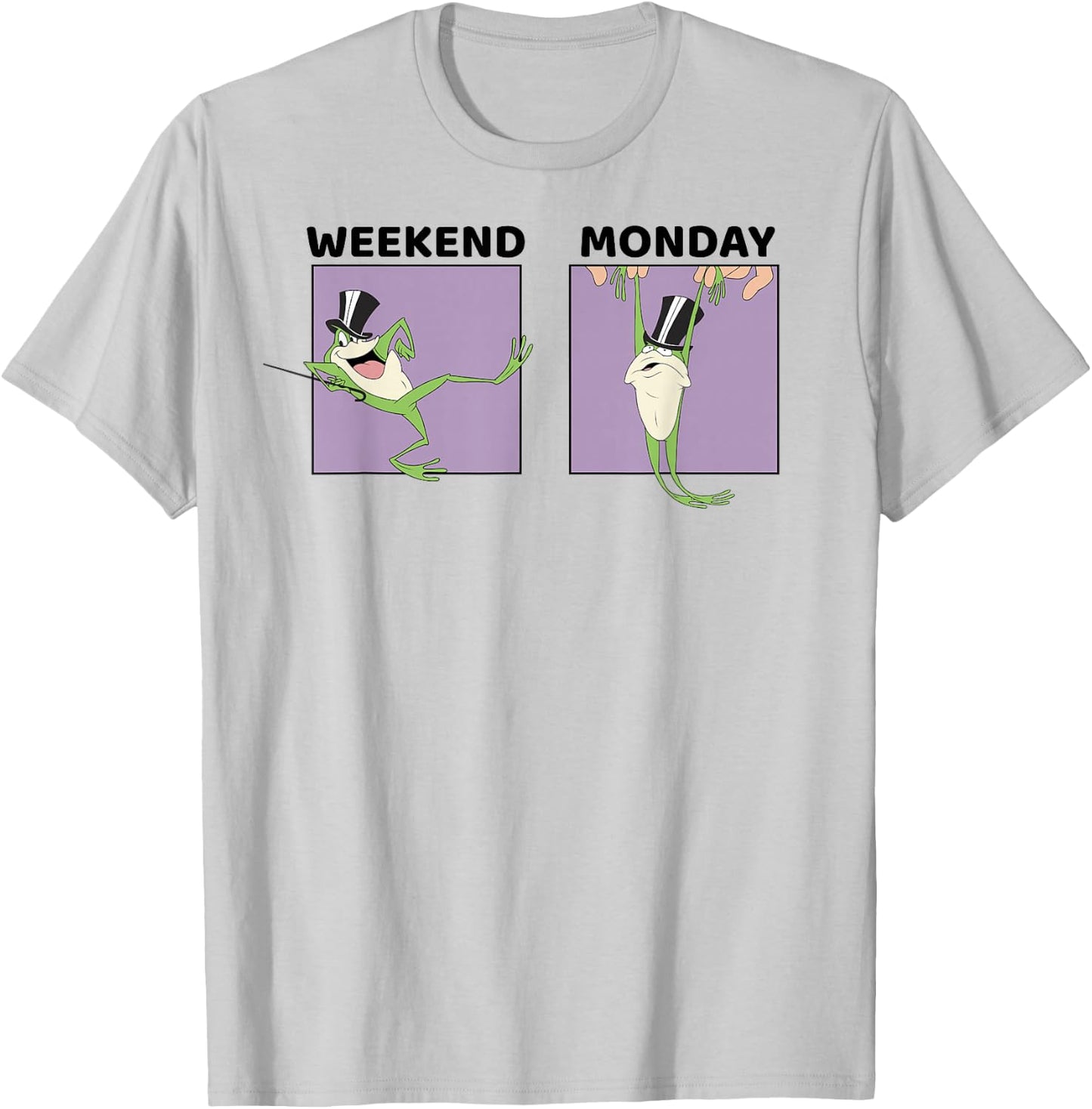 Looney Tunes Michigan J. Frog Weekend VS. Monday T-Shirt - T-Shirt | Ash