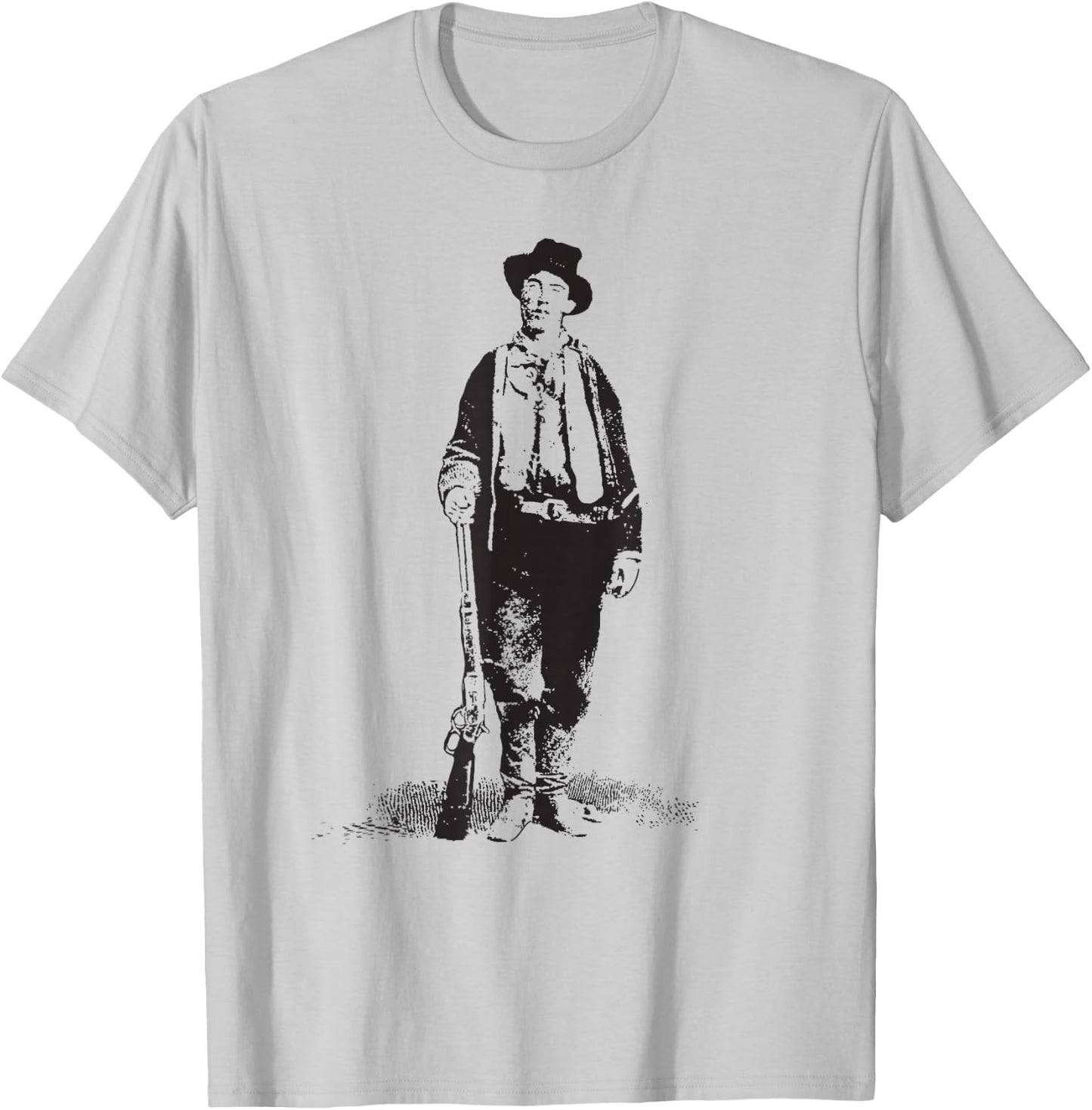 Billy The Kid Gunslinger Old West History Wild Southwest T-Shirt - T-Shirt | Ash