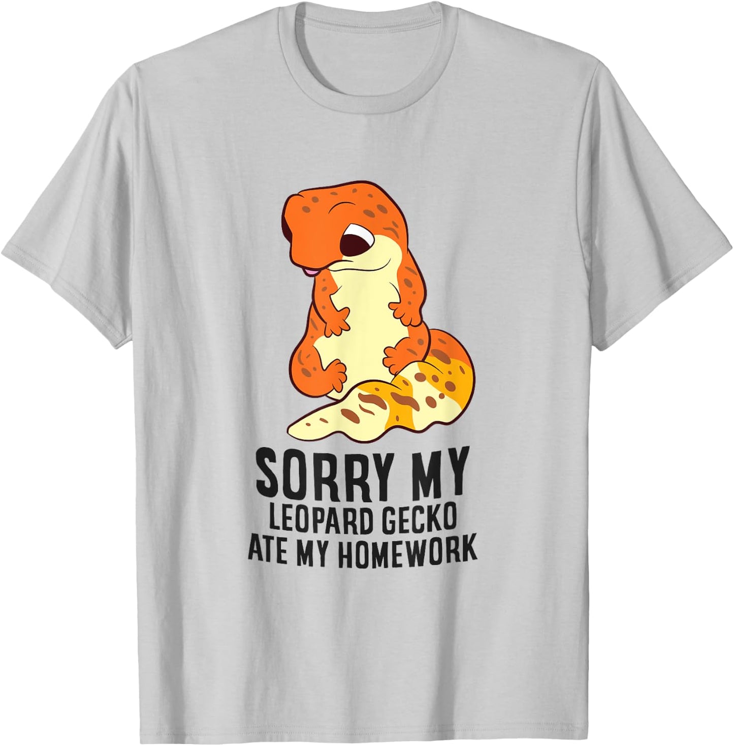 Leopard Gecko School My Leopard Gecko Ate My Homework T-Shirt - T-Shirt | Ash