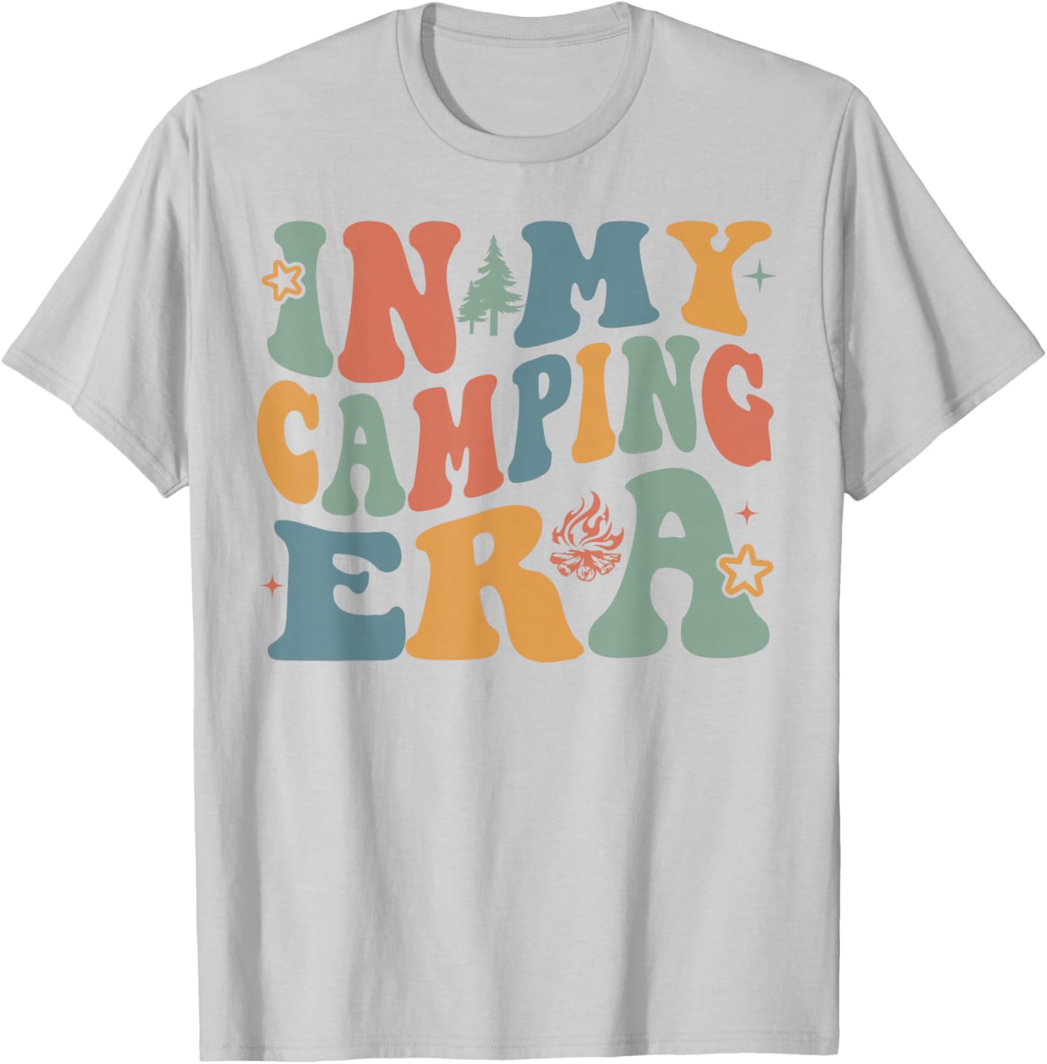 In My Camping Era Happy Camper Camping Trip Men Women Kids T-Shirt - T-Shirt | Ash