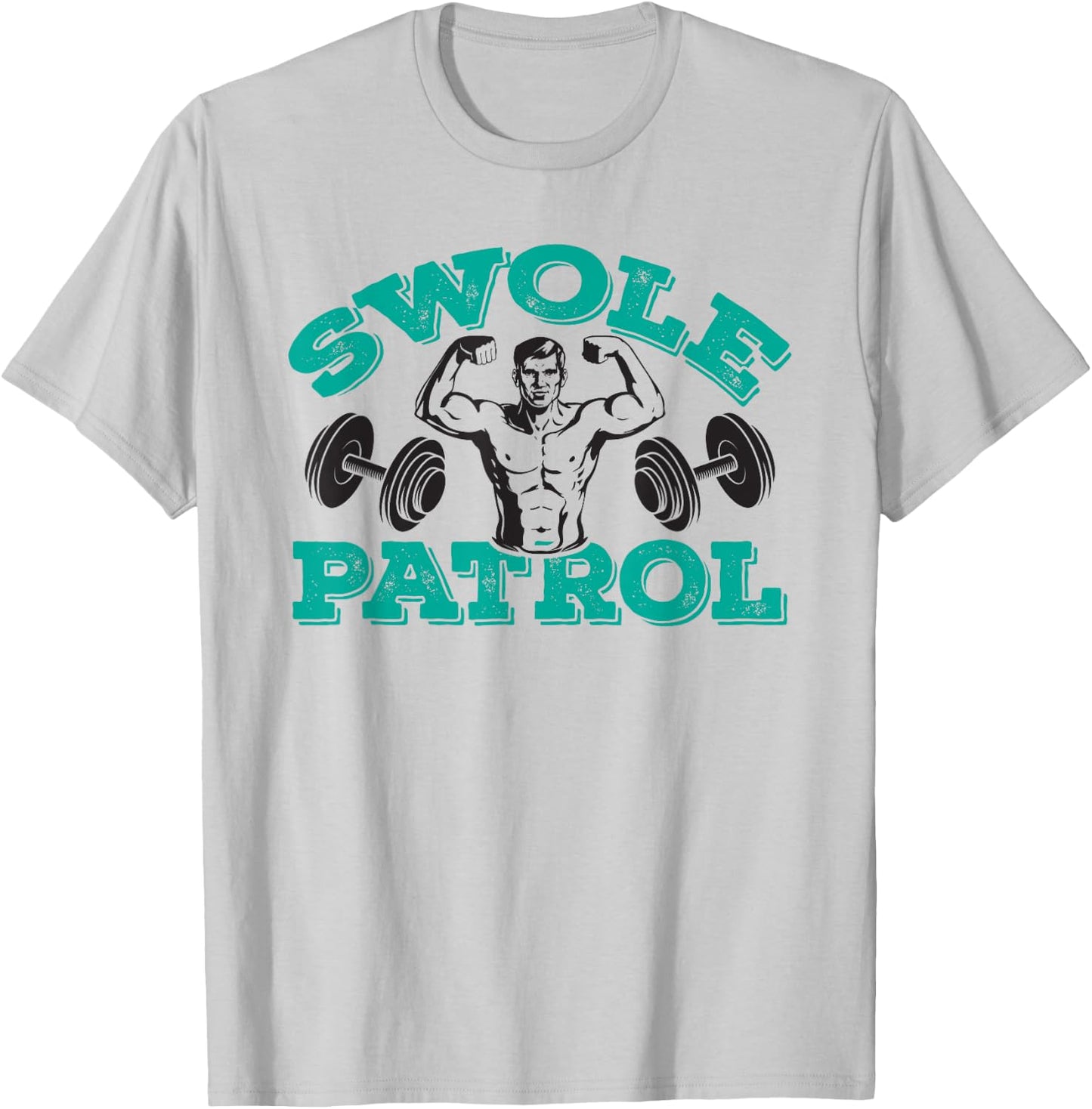 Swole Patrol – Dad working out & weightlifting T-Shirt - T-Shirt | Ash