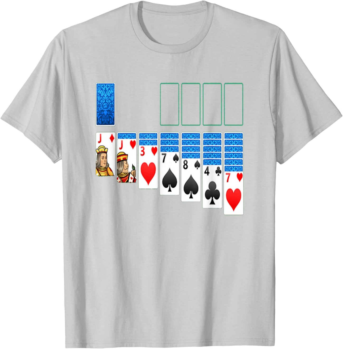 Solitaire Game Costume Board Games Halloween Costume Gift T-Shirt - T-Shirt | Ash