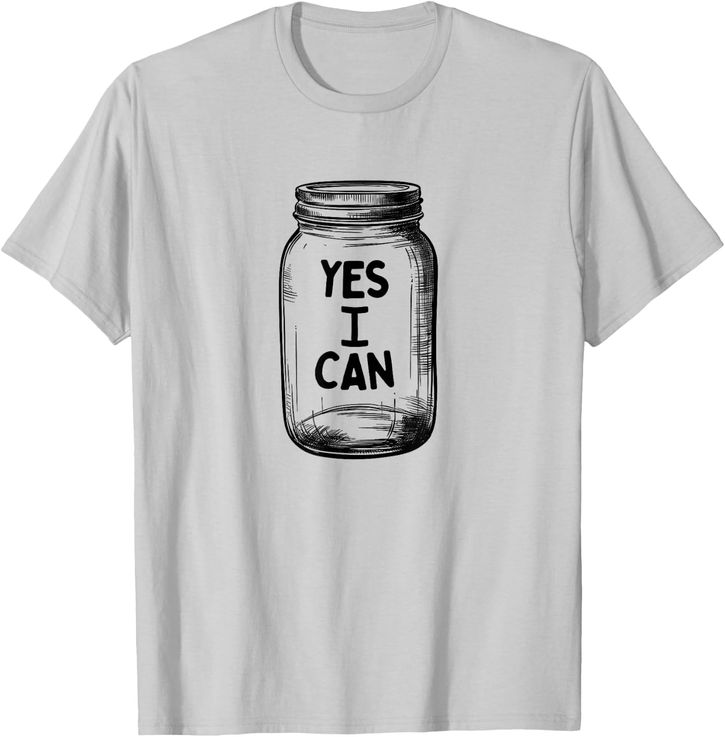 Yes I Can, Canning Mason Jar Pickling Food Preserving Jam T-Shirt - T-Shirt | Ash