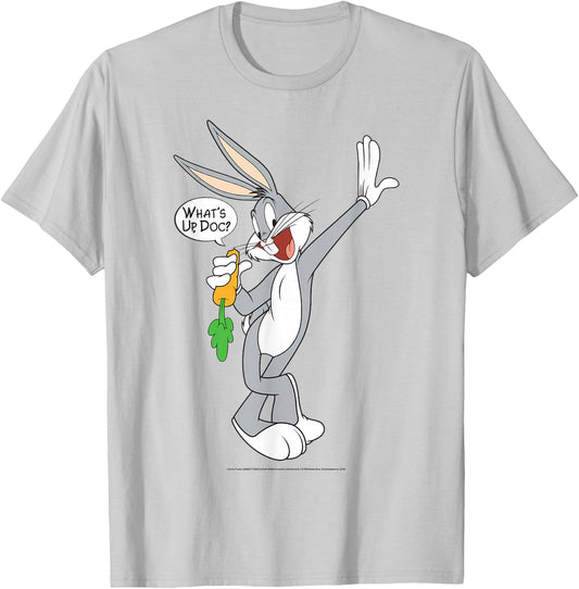 Looney Tunes Bugs Bunny What's Up Doc Portrait Small T-Shirt - T-Shirt | Ash