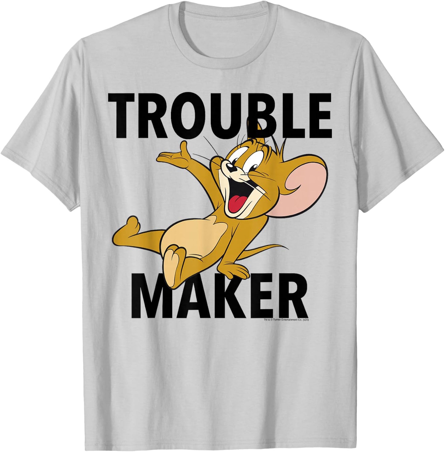 Tom and Jerry Trouble Maker Portrait T-Shirt - T-Shirt | Ash