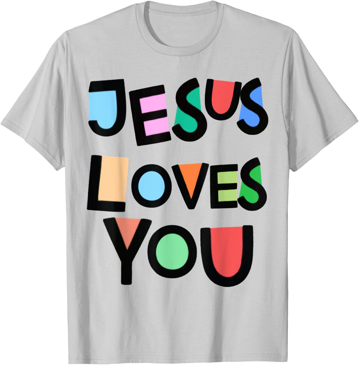 Jesus Loves You Strong Belief Faith Girls Kids Church T-Shirt - T-Shirt | Ash