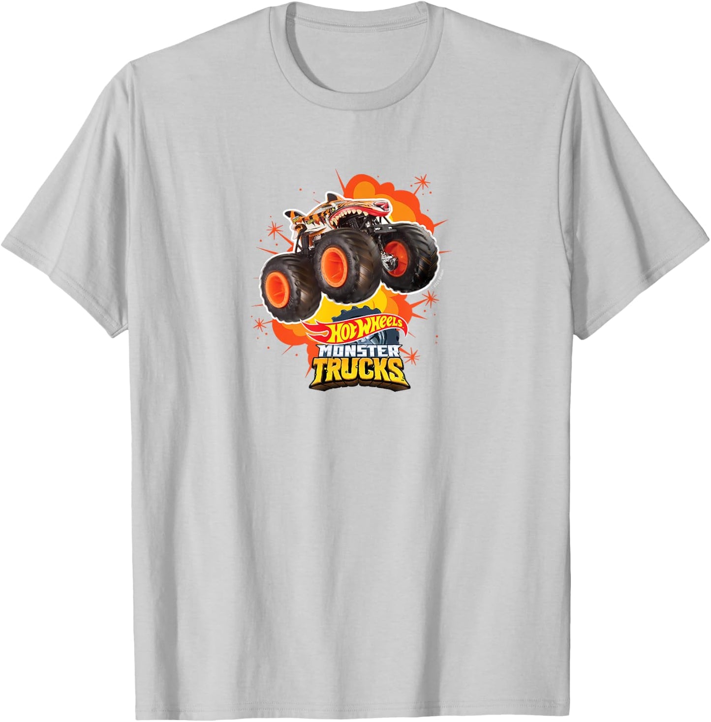 Hot Wheels - Monster Trucks Tiger Shark T-Shirt - T-Shirt | Ash
