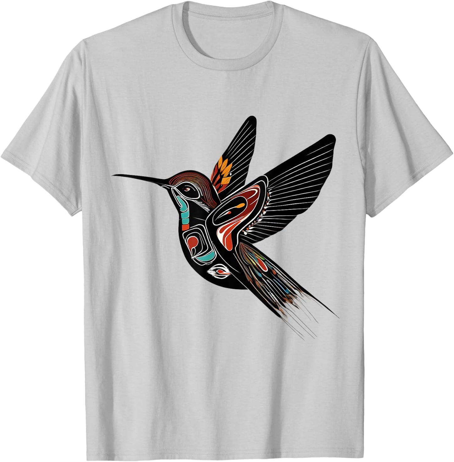 Native American Art - BIRD - Traditional Style Animal T-Shirt - T-Shirt | Ash