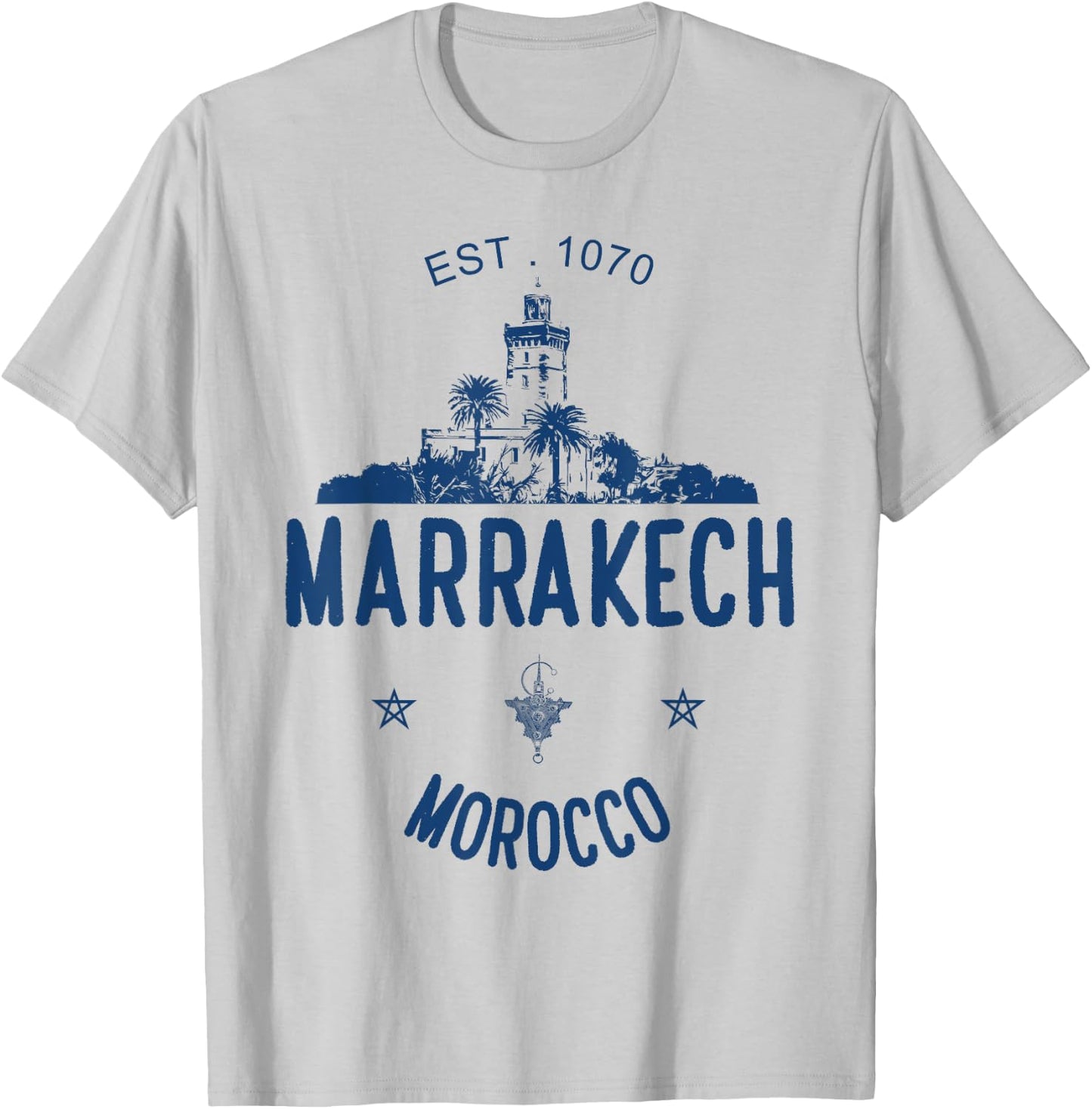 Marrakesh Morocco Jemaa El Fna Marrakech Travel T-Shirt - T-Shirt | Ash