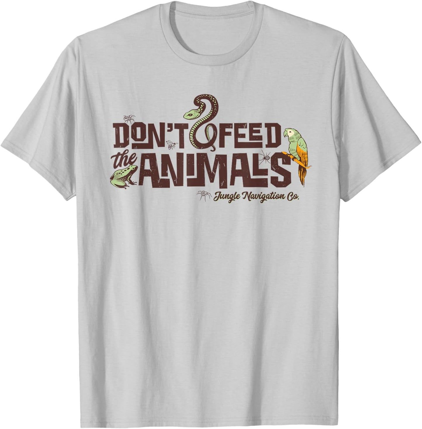 Disney Jungle Cruise Don't Feed The Animals T-Shirt - T-Shirt | Ash