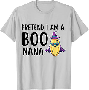 Funny Lazy Halloween Costume Boo Pretend I Am A Banana T-Shirt - T-Shirt | Ash