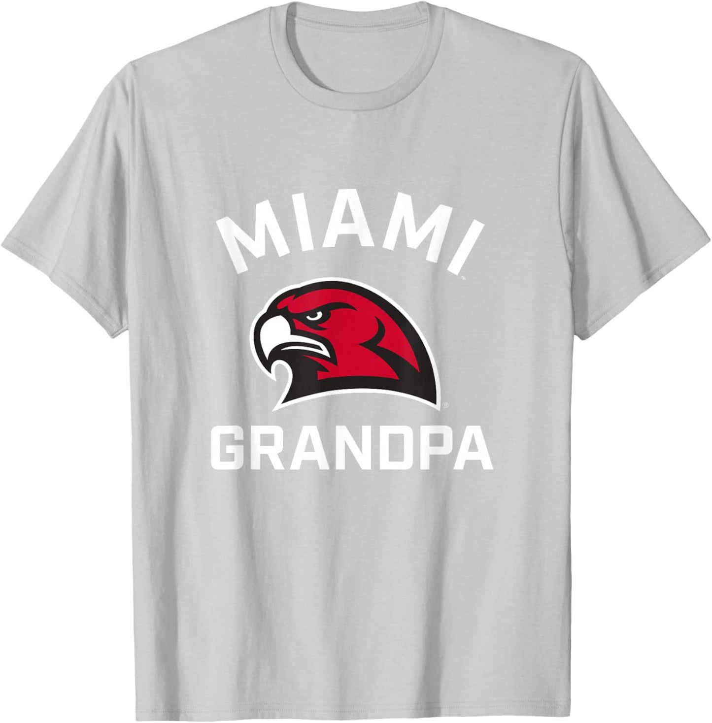 Miami University Ohio Redhawks Arched Grandpa T-Shirt - T-Shirt | Ash