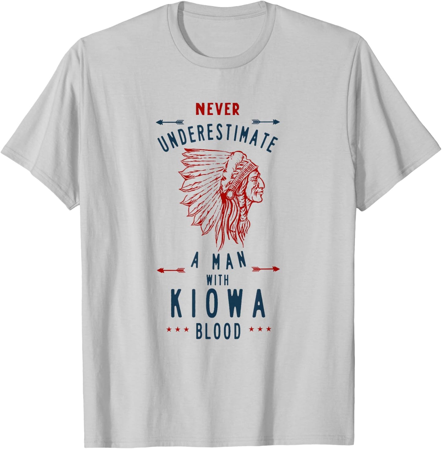 Kiowa Native American Indian Man Never Underestimate T-Shirt - T-Shirt | Ash