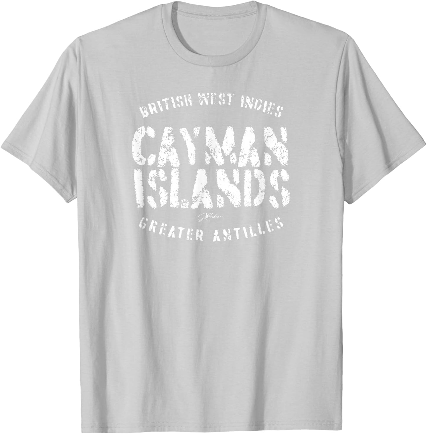 JCombs: Cayman Islands, Beach T-Shirt - T-Shirt | Ash