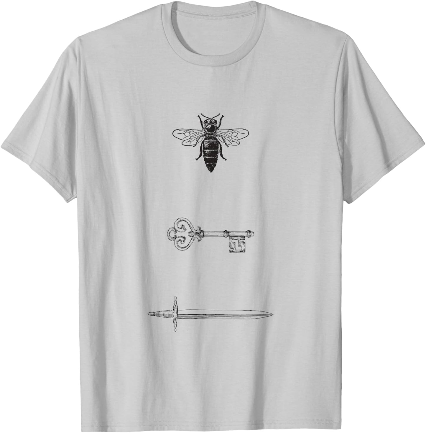 Fantasy Fiction Starless Novel Sea Bee Key Sword Book T-Shirt - T-Shirt | Ash