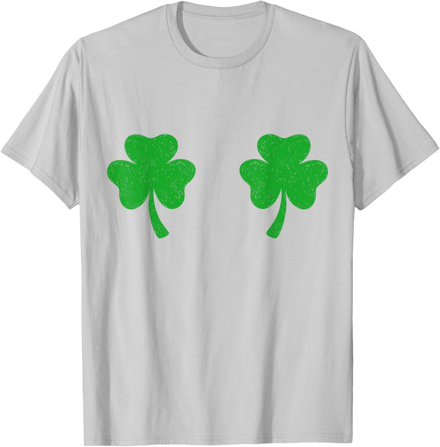 Shamrock Boobs Shirt Irish Boobies St Patricks Day T-Shirt - T-Shirt | Ash