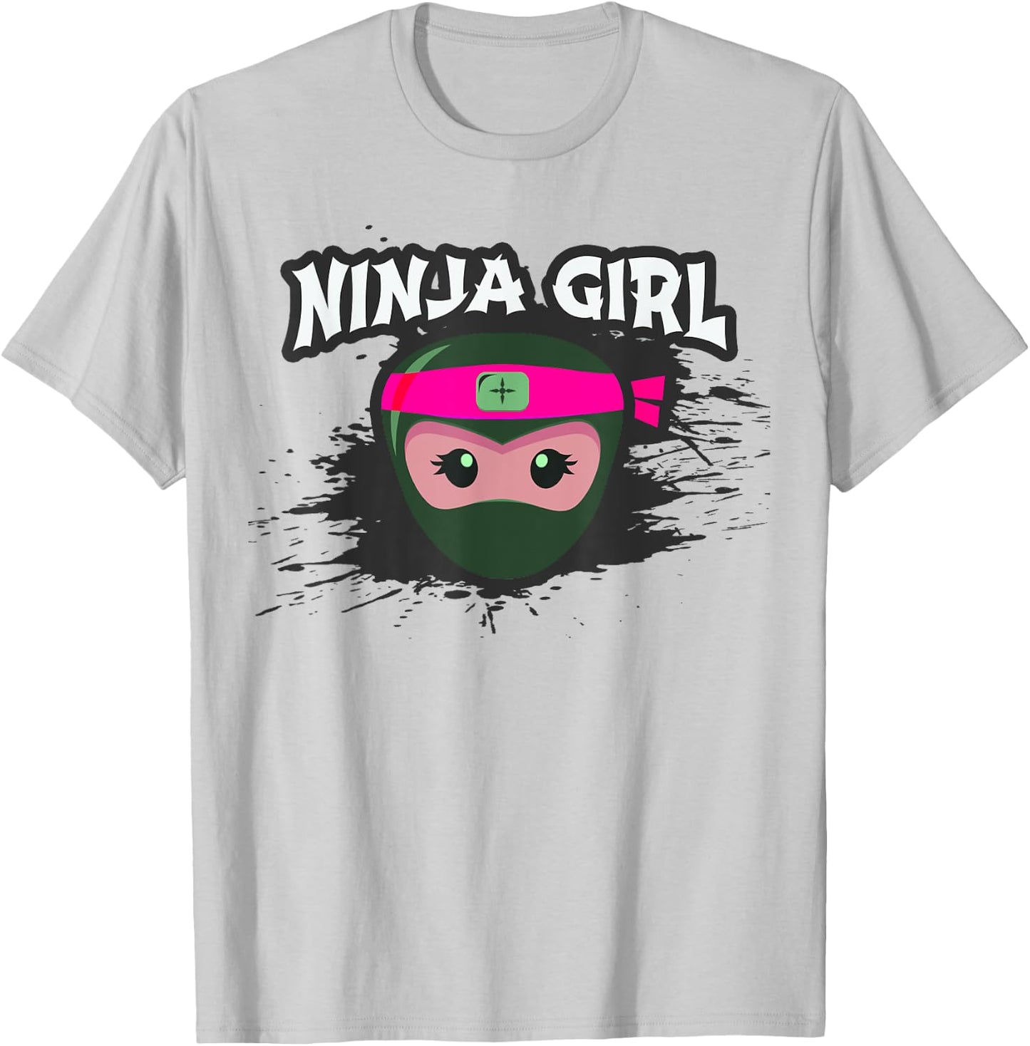 Ninja Girl Team Covert Crew Funny Princess Birthday Pink T-Shirt - T-Shirt | Ash