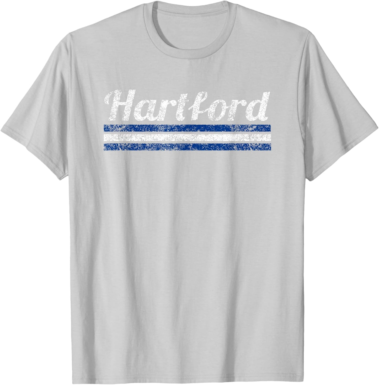 Hartford Connecticut Retro Vintage Weathered Throwback T-Shirt - T-Shirt | Ash