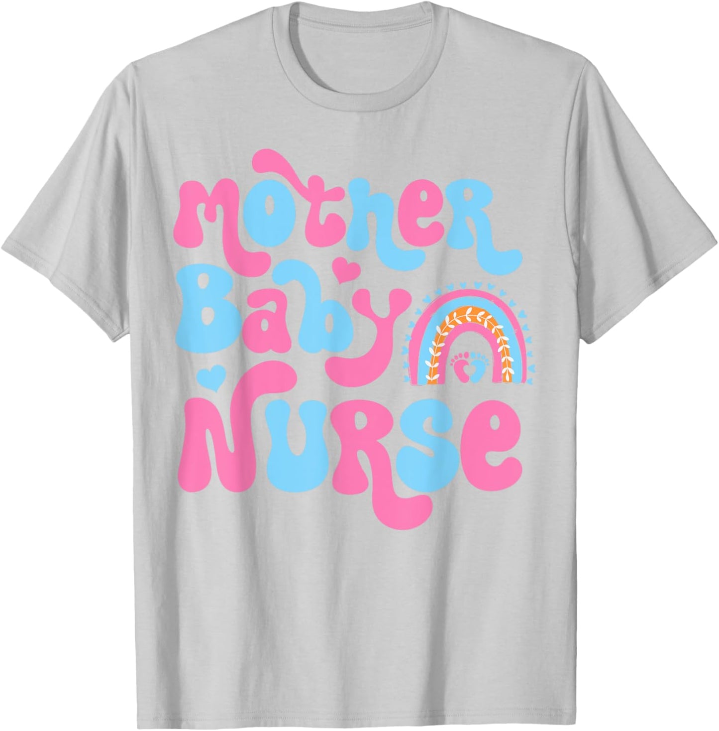 Postpartum Mother Baby Nurse Mom - Baby Postpartum Nursing T-Shirt - T-Shirt | Ash