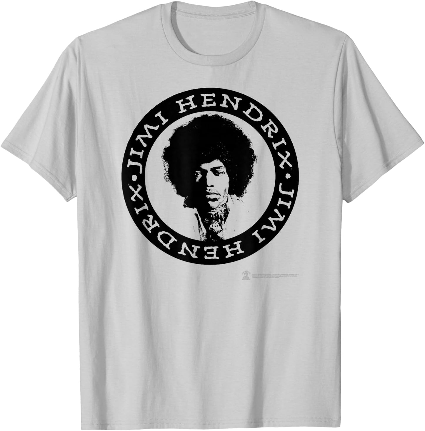 Jimi Hendrix Official White Circle T-Shirt - T-Shirt | Ash
