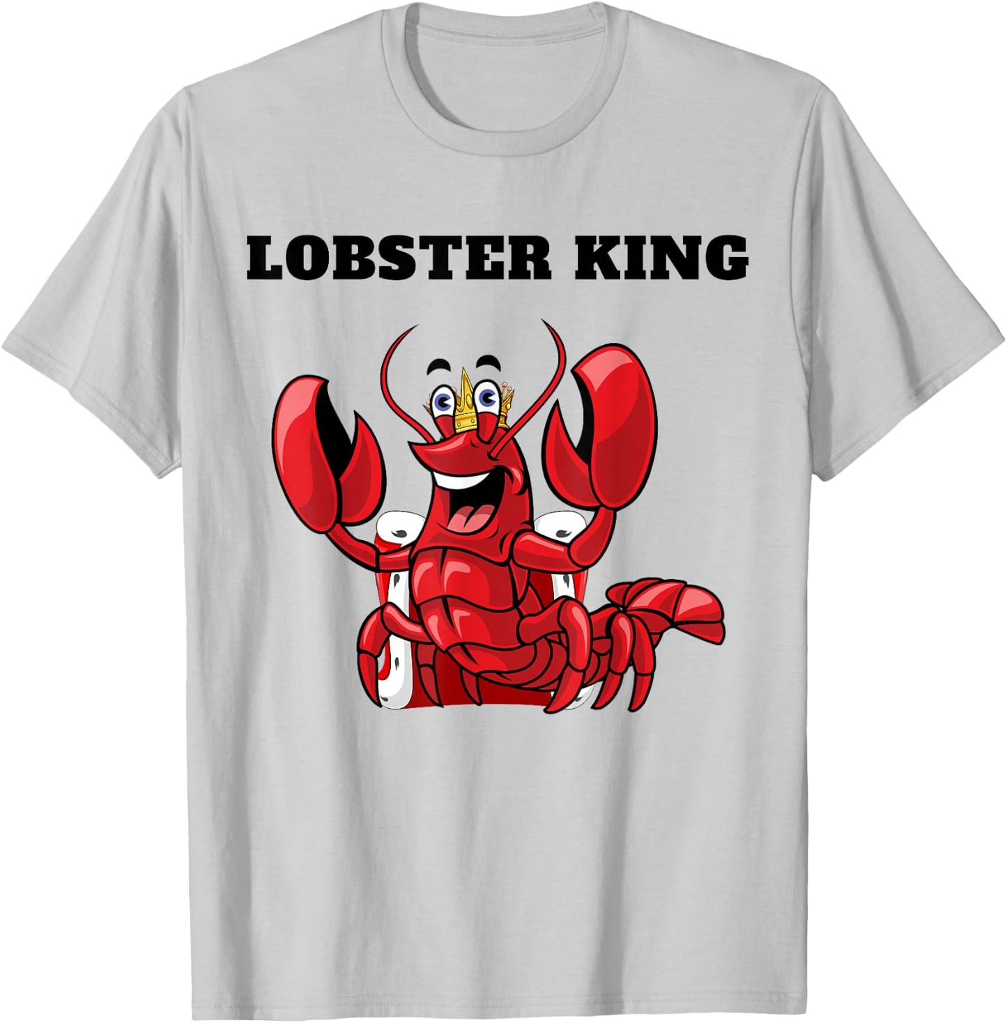 Lobster King | Boys Lobster Lover Stuff | Lobster T-Shirt - T-Shirt | Ash