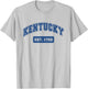 Kentucky 1792 Varsity Retro Style T-Shirt - T-Shirt | Ash