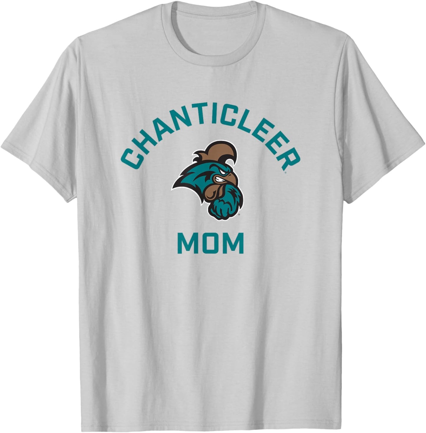 Coastal Carolina University Chanticleers Arched Mom T-Shirt - T-Shirt | Ash