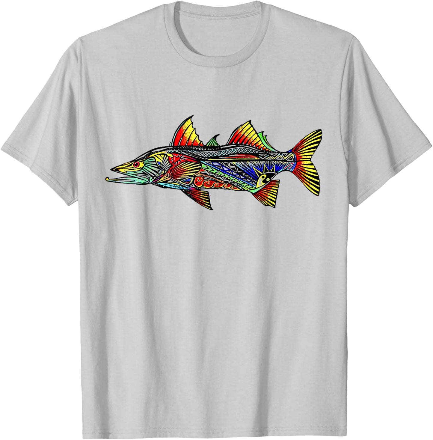 Colorful Snook T-Shirt - T-Shirt | Ash