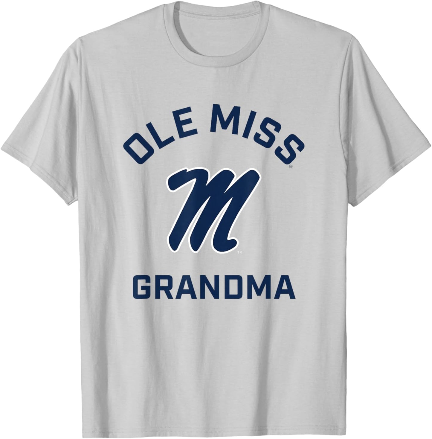 Ole Miss Rebels Arched Grandma T-Shirt - T-Shirt | Ash